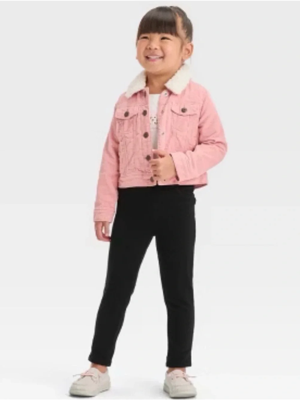 OshKosh B'gosh Pink Corduroy Jacket with Cream Sherpa Collar